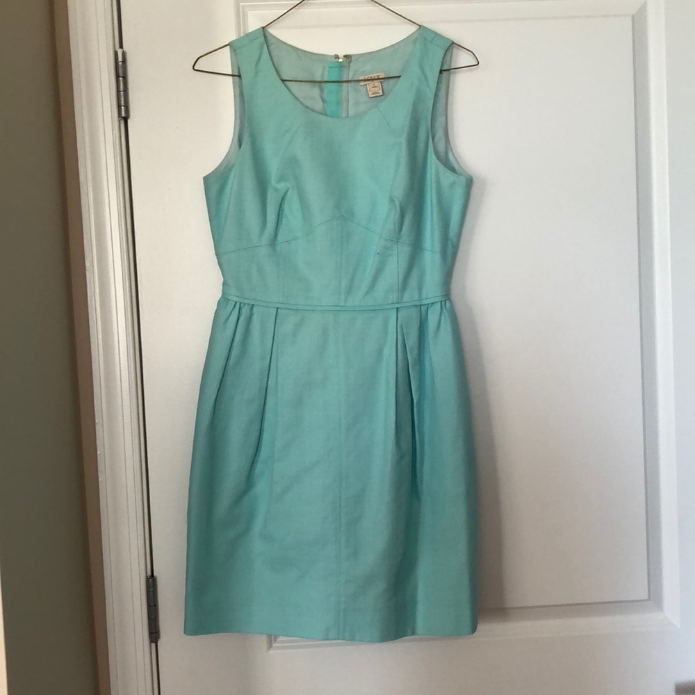 Cute aqua J crew dress